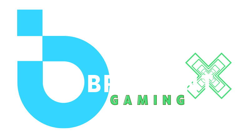 Brilliant Gaming logo, stylized blue and white B with a small star